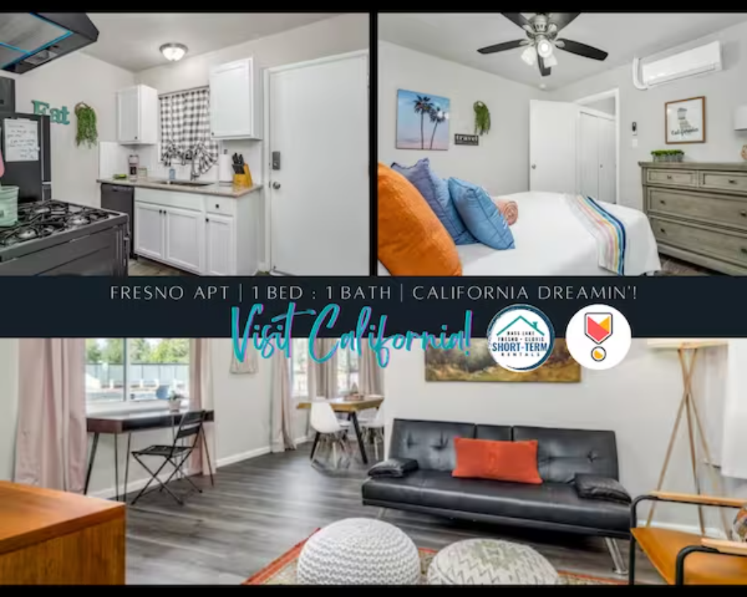 Fresno Apt | 1 Bed : 1 Bath | California Dreamin’!